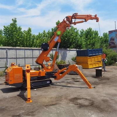 China Electric Motor Diesel Engine Tracked Spider Crane Crawler Spider Crane With Fly Jib for sale