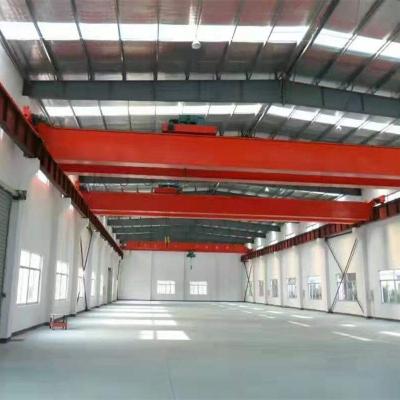 China Twin Beam Overhead Crane Machine QD Model 5 Ton Bridge Crane With Trolley for sale