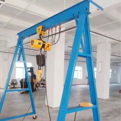 China Light Duty Chain Hoist Gantry Crane Movable Single Girder 2.6-4m Height for sale