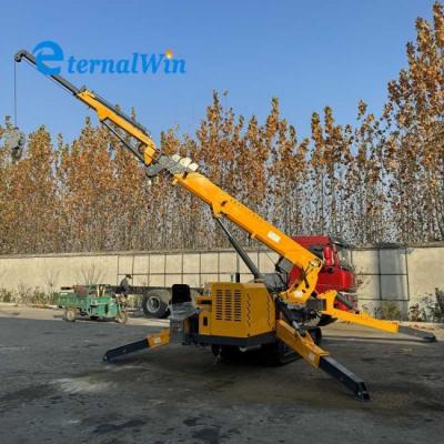 China Changchai Diesel Engine 5 Ton 17.8m Crawler Spider Crane With Flying Jib for sale