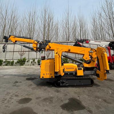 China Electric And Diesel Power Heavy-Duty Performance Yellow / Red Or Green Crawler Spider Crane for sale