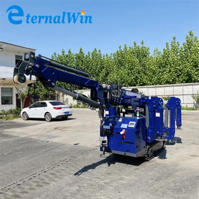 China Electric And Diesel Powered Mini Spider Crane Yellow/Red Or Green Steel Boom for sale