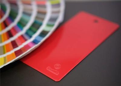 China Red Glossy Epoxy Polyester Powder Coating , Flat Smooth Heat Resistant Powder Coat for sale