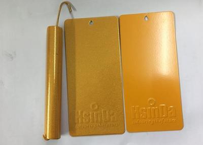 China Hsinda Thermosetting Metallic Gold Powder Coat Bonding Electrostatic 8-10 M Coverage for sale