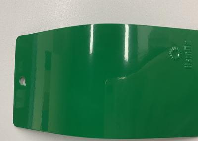 China Thermosetting Green Glossy Polyester Powder Coating , Flat Smooth Powder Paint for sale