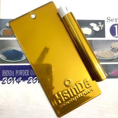 China Chrome Plating 24k Pure Gold Effect Double Coats Electrostatic Powder Coating For Luxury Furniture for sale