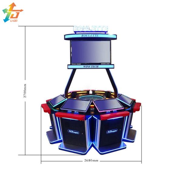 Quality 8 Players Roulette Gambling Machine 23.8 Inch Casino Roulette Jackpot Machine for sale