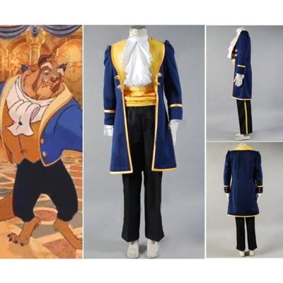 China Princess Dress Wholesale Blue Beauty and the Beast Prince Adam Cosplay Costume Jacket Shirt Pants Cartoon for sale
