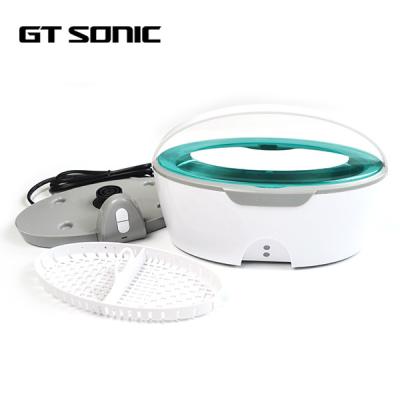 China Portable Dental Ultrasonic Cleaner 5 Mins Auto Shut Off 35w 40kHz 450ml With UV Light for sale