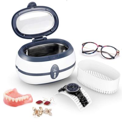China Limpiador ultrasónico portátil para el hogar de 600 ml, temporizador de 3 minutos para gafas de joyería en venta