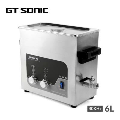 China Heated Manual Ultrasonic Cleaner , 6L Ultrasonic Parts Washer Dual Power 150W 40kHz for sale