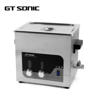 China Double Power 200W Manual Ultrasonic Cleaner 9L Manual Heated Soak Tank 40kHz for sale