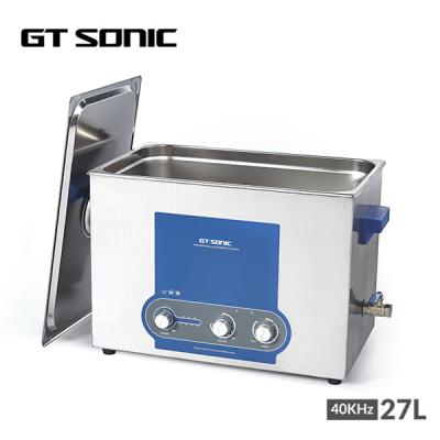 China Power Adjustable Lab Ultrasonic Cleaner Vibration Cleaning Machine 27L 40kHz GT SONIC for sale
