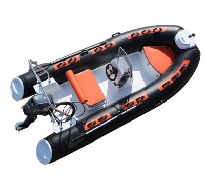China 2022 innovative design removable fuel tank 13 ft  rib390BL fiberglass hull inflatable boat nice koos à venda