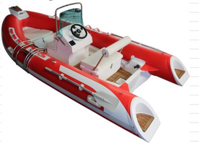 China 2022 rib boat inflatable speed boat 14ft orca hyalon center console steeing wheels rib430A en venta