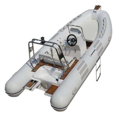 China 2022 orca  hypalon rib boat 16ft with fuel tank light grey rib480D with back steps à venda