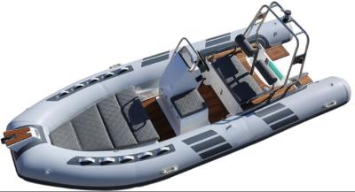 中国 2022 orca  hypalon rigid rib  boat 16ft with fuel tank light grey rib480D with sundeck 販売のため