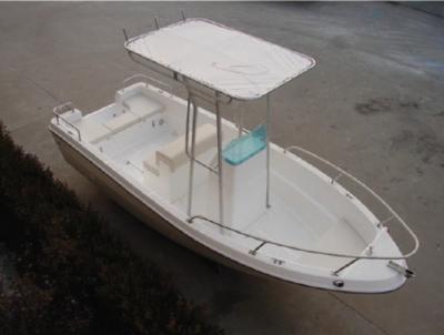 China FRP Hull Fiberglass Fishing Boats Fixed Canopy Small Fiberglass Boats For Tourist Business for sale