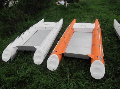 China Environment Concerned Catamaran Fishing Boats , 500cm PVC Fabric Catamaran Power Boats for sale