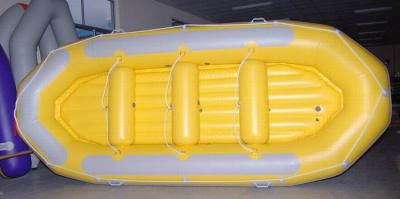 China 470 Cm 12 Person Inflatable Raft , Heavy Duty PVC Inflatable Drift Boat With Double Airmat for sale