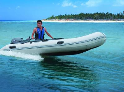 China Aluminum Floor Folding Sailing Dinghy , 250cm PVC Roll Up Inflatable Boat With Slat for sale