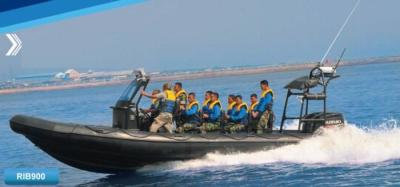 China 32 Feet Inflatable Rib Boat Large Passenger Ship For Army Patrolling / Rescuing for sale