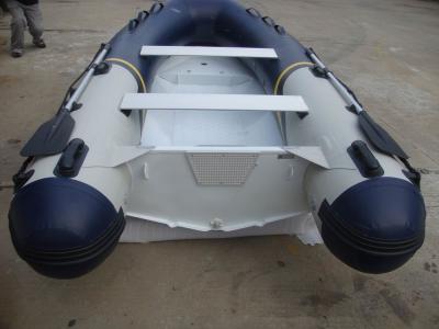 China Hypalon Tube Commercial Aluminum Fishing Boats Size Customized Wtih Foot Pump for sale