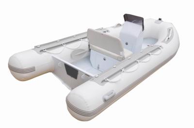 China 12.6 Feet Aluminum Rib Boat 380 Cm Double Deck Hulled Dinghy Light Weight For Tender for sale