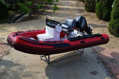 China Medium Size Aluminum Rib Boat Hypalon Tube 420cm Removable With Seat for sale