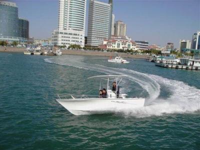 China White Fiberglass Fishing Boats 6m Easy Install Light Weight For Pleasure Fishing for sale