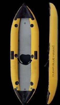 China Bottom Transparent Inflatable Sea Kayak One Man Inflatable Kayak With 2 Fabric Seats for sale