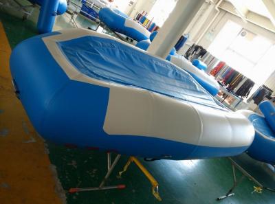 China Blue Inflatable River Raft PVC Reinforced Bottom 4 Person Inflatable Raft for sale