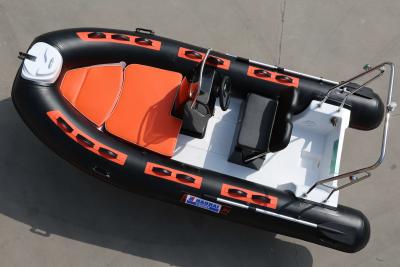 中国 2023 new fiberglass hull rib boat 3.9m with removable fuel tank rib390BL 販売のため