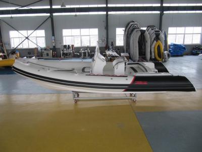 China 12 Person Max Luxury Inflatable Hull Boats , Fiberglass + Hypalon Rib Boat for sale