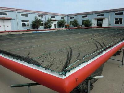 China HDPE Mesh Boom Inflatable Air Mat Color Optional For Swimming Pool / Sea for sale