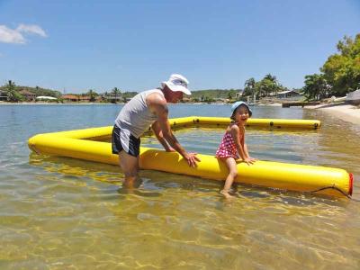 China Customized Swimming Pool Inflatable Air Mat Easy Carrying For Sea Water Fun for sale
