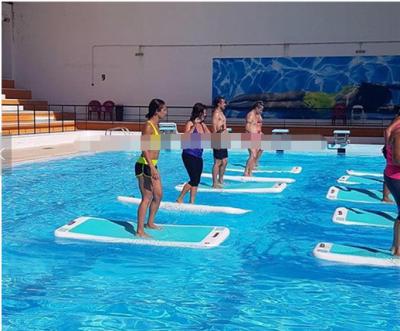 China PVC inflatable air Yoga mat in all colors  used on the water or on the ground for sale
