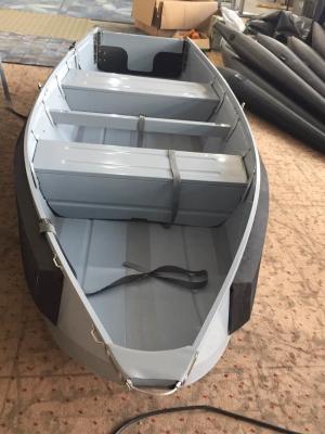 China Rowing folded  full Aluminum rib boat  with protective pontoons for sale