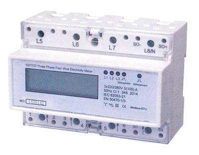 China Multi Tariff Three Phase Din Rail KWH Meter Digital RS485 Communication AMR System for sale