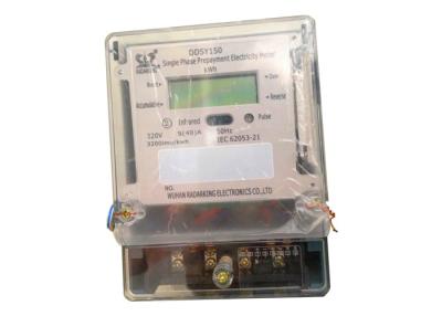 China Insert IC Card Prepaid Energy Meter Single Phase Two Wires 220V Overload Protection for sale