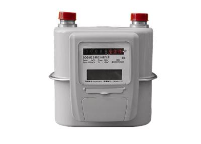China Anti Theft Intelligent Gas Meter , IC Card Prepayment Gas Smart Meter With Steel Case for sale