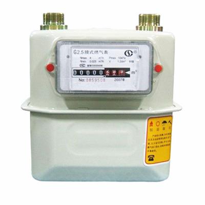China Integrated Installation Prepaid Gas Meter Domestic Diaphragm With Metal Case for sale