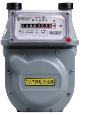China Aluminum Case Gas Prepayment Meter , Contactless RF Card Read Residential Gas Meter for sale