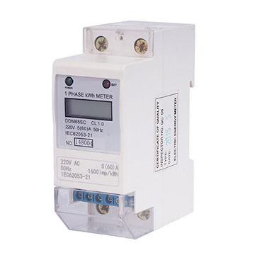 China DDS155 Single Phase DIN Rail Electric Meter with RS485 Interface for sale