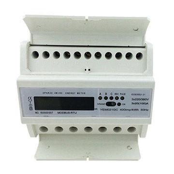 China DTS155 Three-Phase Four Wires Din Rail KWH Meter with Carrier Communication Module for sale