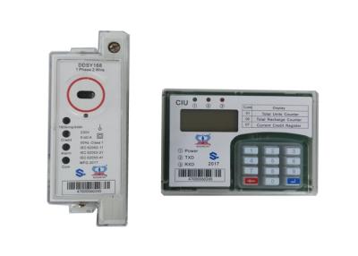 China DIN Rail Single Phase Keypad Prepayment Meter STS Anti Theft KWH Meter for sale