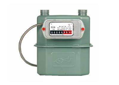 China Classic Aluminum Diaphragm Prepaid Ultrasonic Flow Gas Meter G1.6 Home Use for sale