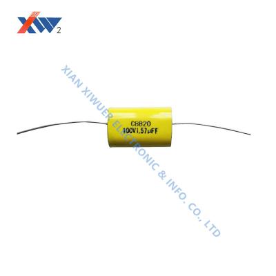 China 100V 57 UF CBB20 Axial Metallized Film Capacitor AC Polypropylene for sale