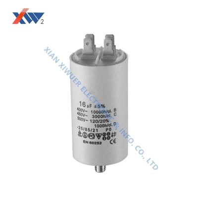 China El condensador de alto voltaje de la película de CBB60 450Vac 16 uF de CA selló el polipropileno metalizado en venta