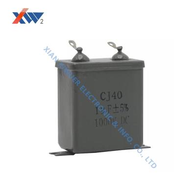 China CJ40 High Voltage Film Capacitor 1000VDC 1uF Metal Case Oil Immersed For DC Circuits for sale